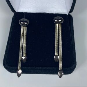 Vintage LCi Liz Claiborne Silver Dangle Earrings